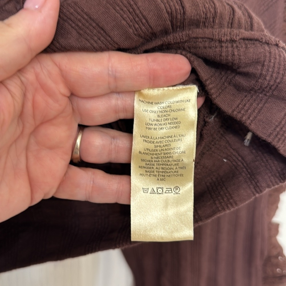 🍓Free People 🍓Brown Lace-Trimmed Sweater - Picture 14 of 14
